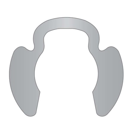 Rotor Clip External Retaining Ring, Stainless Steel Plain Finish, 3/8 in Shaft Dia POL-037-SS